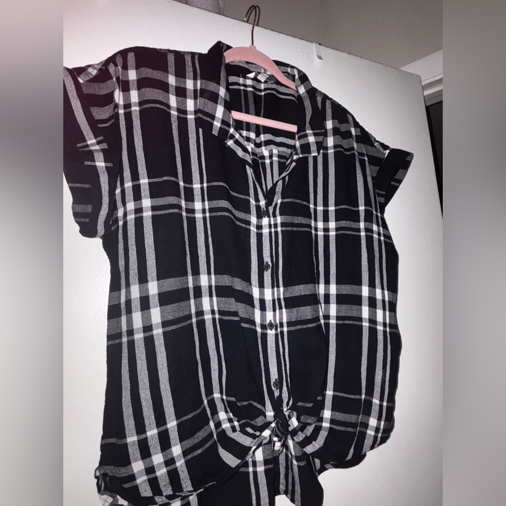 Black and White plaid Shirt Lucky brand